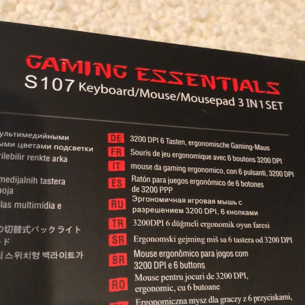 NWT unopened Redragon gaming essentials Keyboard/Mouse/Mousepad